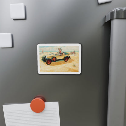 Buick Motors ad illustration (Magazine Illustration) Refrigerator Magnet-The Sticker Space