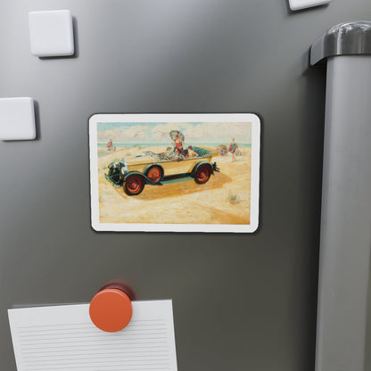 Buick Motors ad illustration (Magazine Illustration) Refrigerator Magnet-The Sticker Space