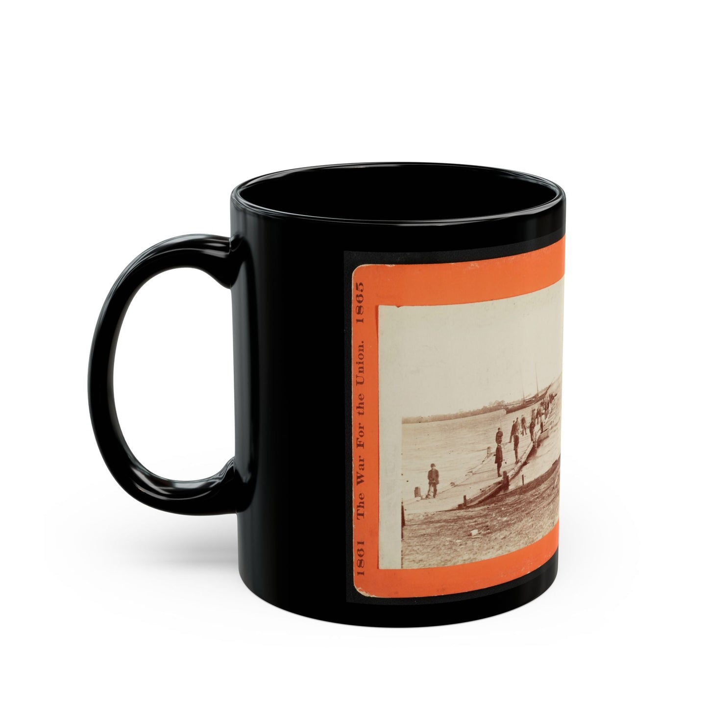 Building A Pontoon Bridge At Beaufort, S.C. 001 (U.S. Civil War) Black Coffee Mug