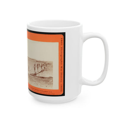 Building A Pontoon Bridge At Beaufort, S.C. 001 (U.S. Civil War) White Coffee Mug