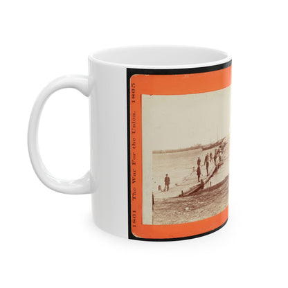 Building A Pontoon Bridge At Beaufort, S.C. 001 (U.S. Civil War) White Coffee Mug