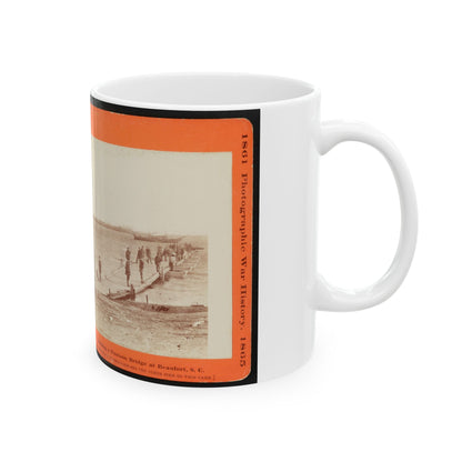 Building A Pontoon Bridge At Beaufort, S.C. 001 (U.S. Civil War) White Coffee Mug