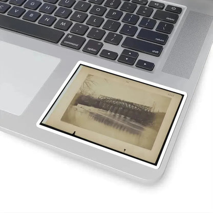 Building Military Railroad Truss Bridge Across Bull Run, April, 1863 (U.S. Civil War) STICKER Vinyl Kiss-Cut Decal - The Sticker Space