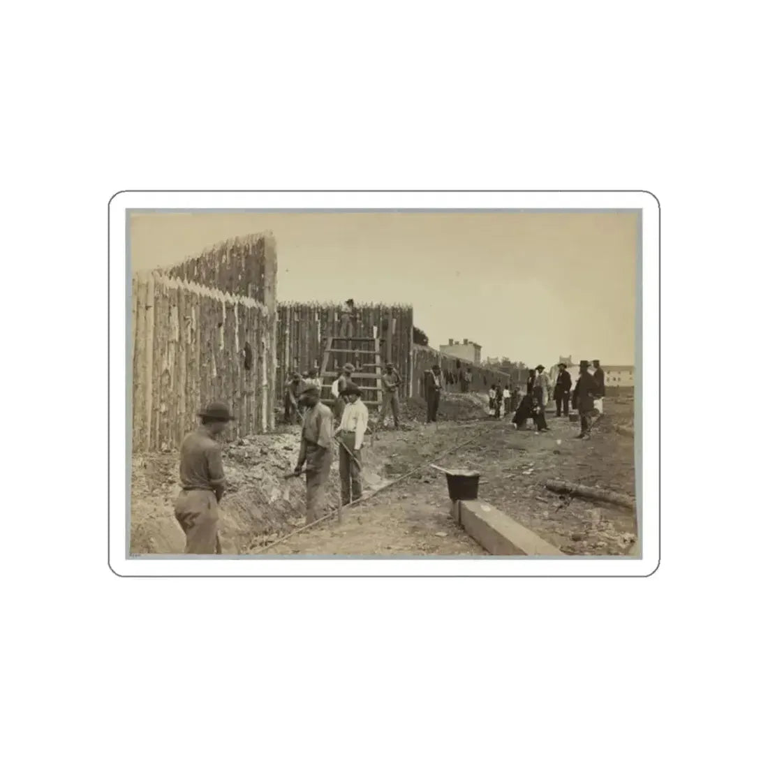 Building Stockade, Alexandria, Va.(2) (U.S. Civil War) STICKER Vinyl Die-Cut Decal White Die-Cut 2 Inch - The Sticker Space