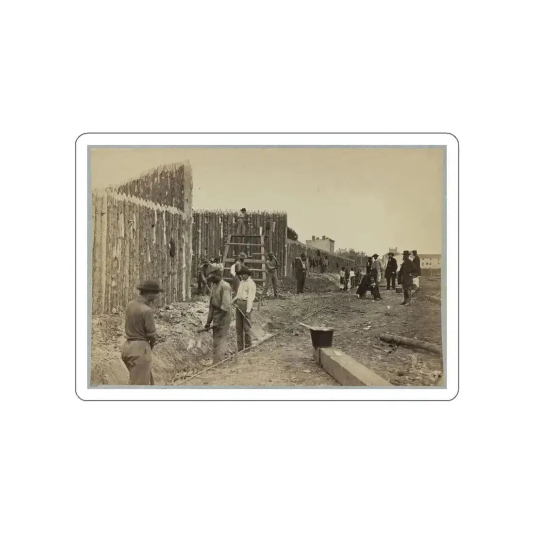 Building Stockade, Alexandria, Va.(2) (U.S. Civil War) STICKER Vinyl Die-Cut Decal White Die-Cut 3 Inch - The Sticker Space