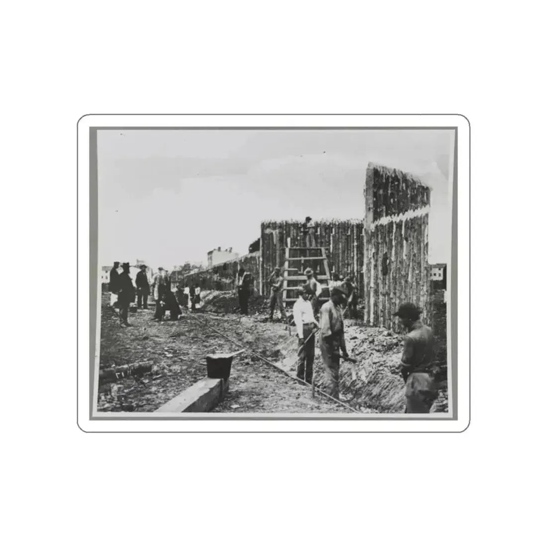 Building Stockade, Alexandria, Va. (U.S. Civil War) STICKER Vinyl Die-Cut Decal White Die-Cut 2 Inch - The Sticker Space