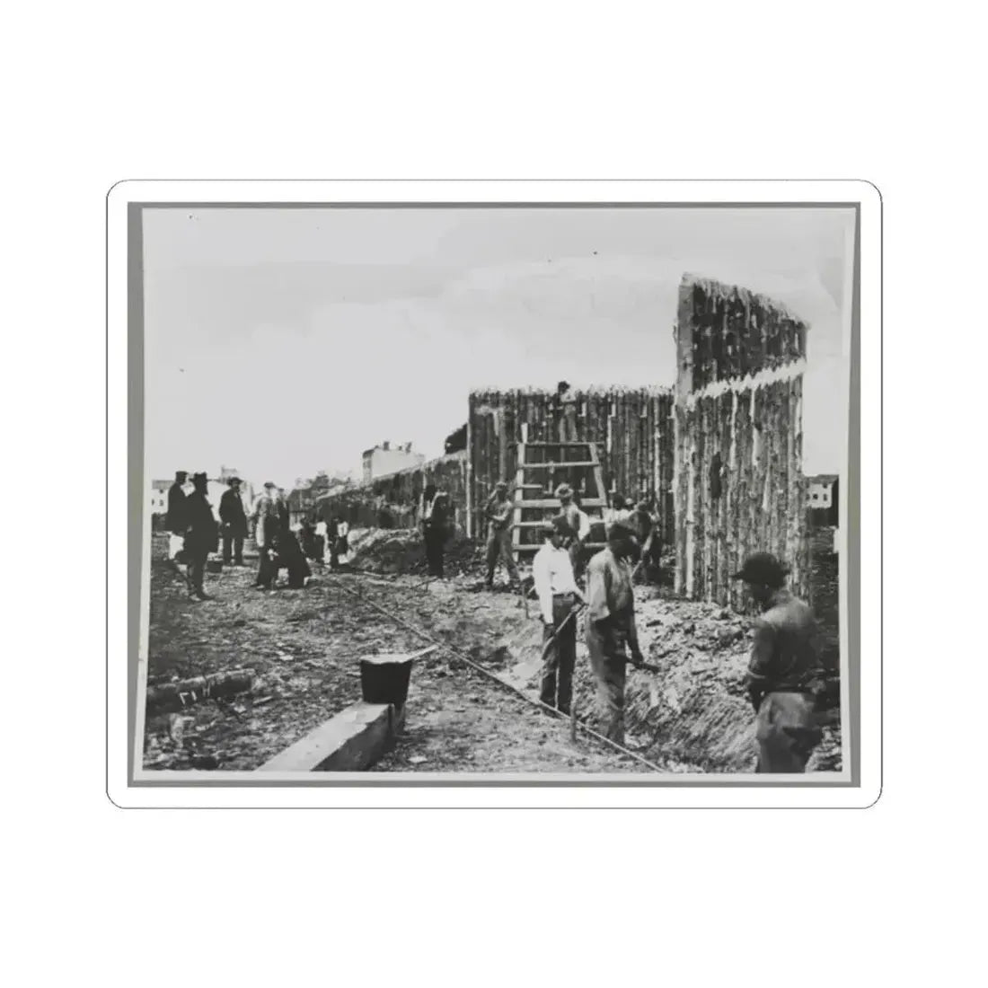 Building Stockade, Alexandria, Va. (U.S. Civil War) STICKER Vinyl Kiss-Cut Decal 2 Inch White - The Sticker Space