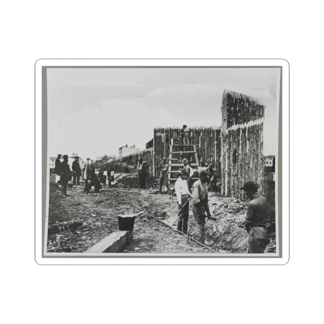 Building Stockade, Alexandria, Va. (U.S. Civil War) STICKER Vinyl Kiss-Cut Decal 3 Inch White - The Sticker Space