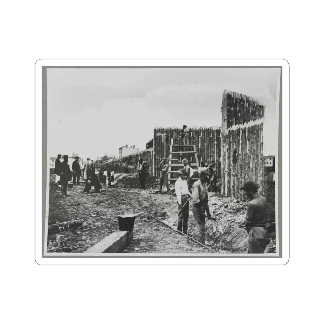 Building Stockade, Alexandria, Va. (U.S. Civil War) STICKER Vinyl Kiss-Cut Decal 4 Inch White - The Sticker Space