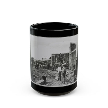 Building Stockade, Alexandria, Va. (U.S. Civil War) Black Coffee Mug-15oz-The Sticker Space