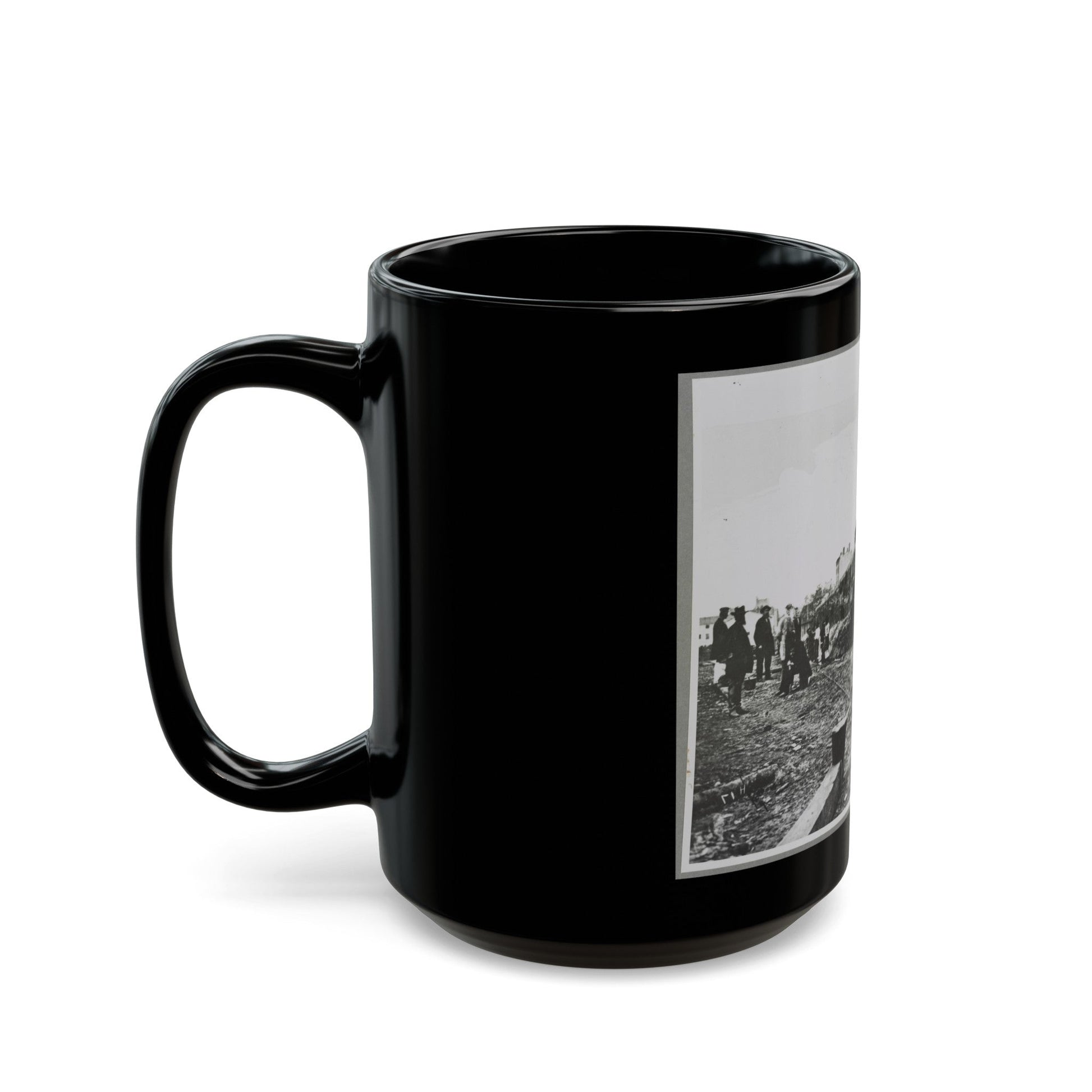 Building Stockade, Alexandria, Va. (U.S. Civil War) Black Coffee Mug-The Sticker Space