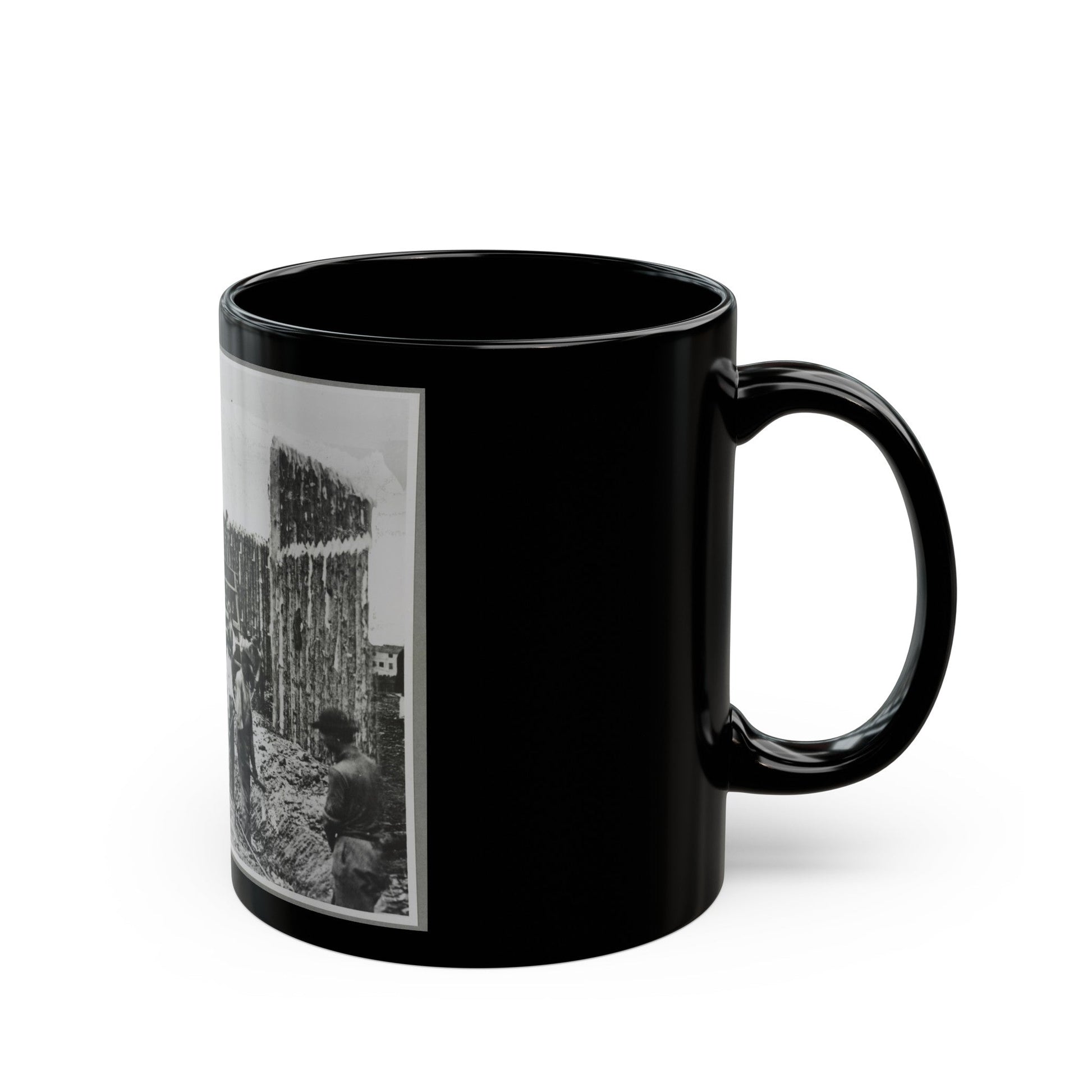 Building Stockade, Alexandria, Va. (U.S. Civil War) Black Coffee Mug-The Sticker Space