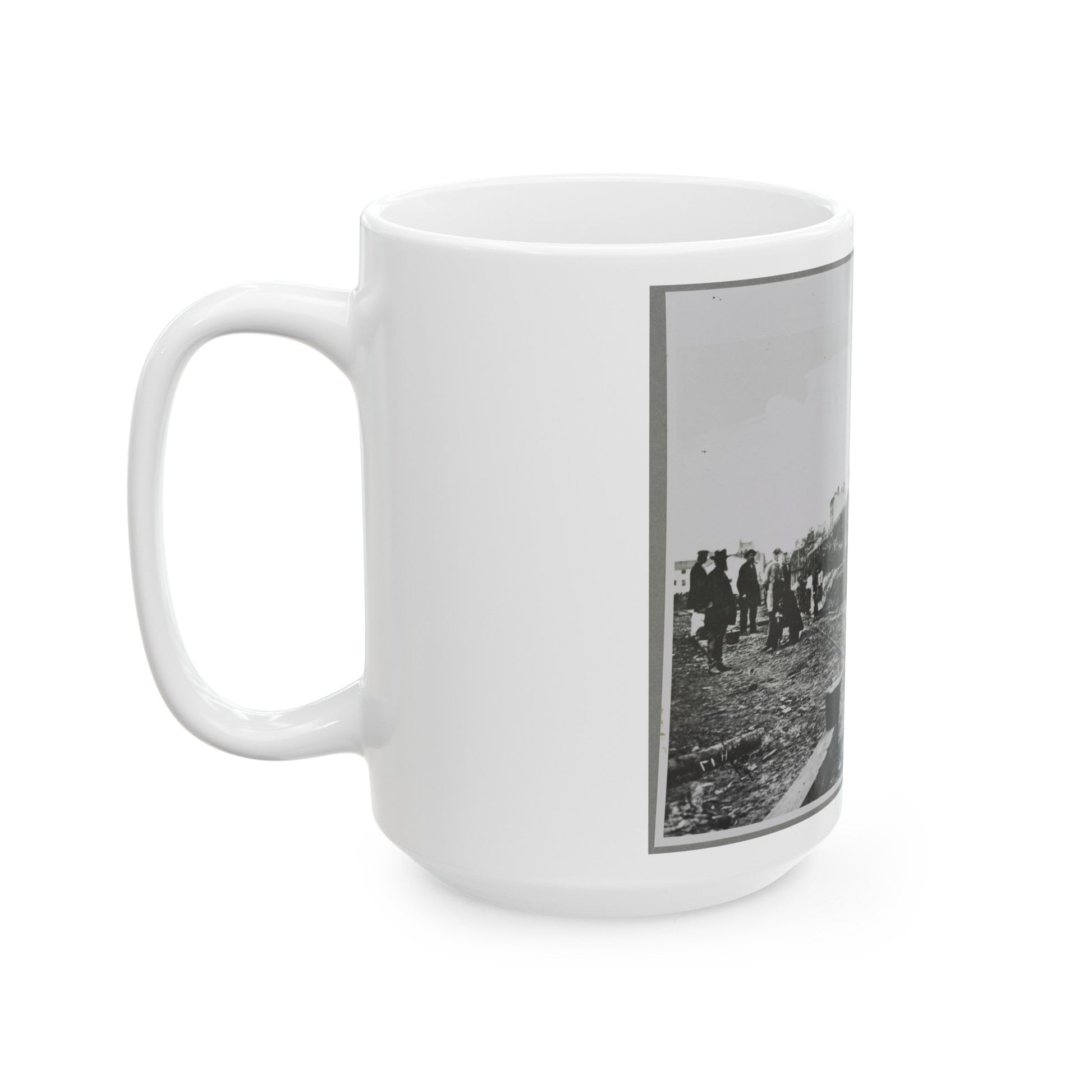 Building Stockade, Alexandria, Va. (U.S. Civil War) White Coffee Mug-The Sticker Space