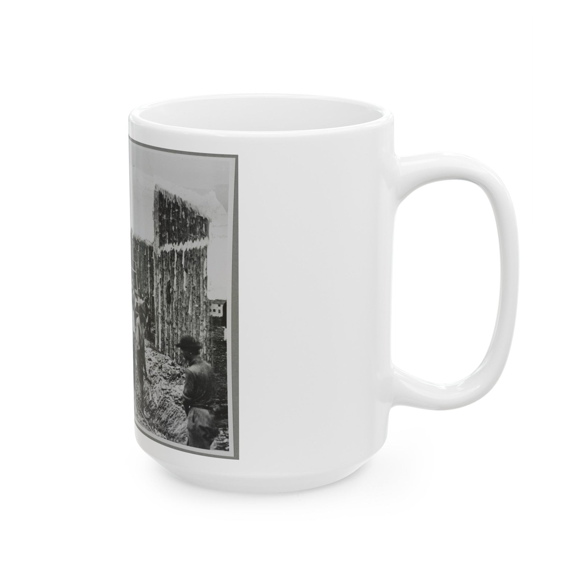 Building Stockade, Alexandria, Va. (U.S. Civil War) White Coffee Mug-The Sticker Space