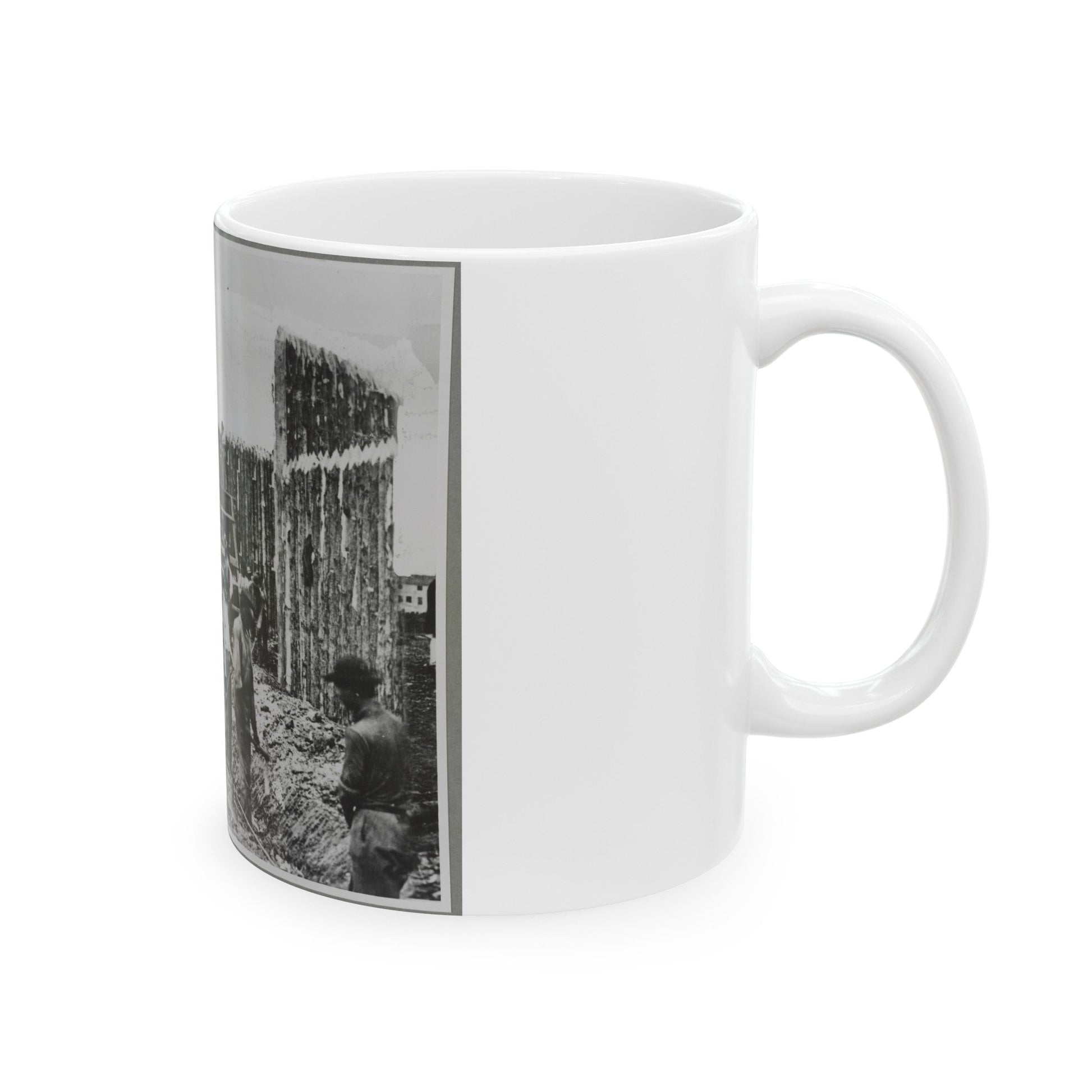 Building Stockade, Alexandria, Va. (U.S. Civil War) White Coffee Mug-The Sticker Space