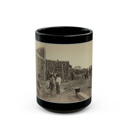 Building Stockade, Alexandria, Va.(2) (U.S. Civil War) Black Coffee Mug