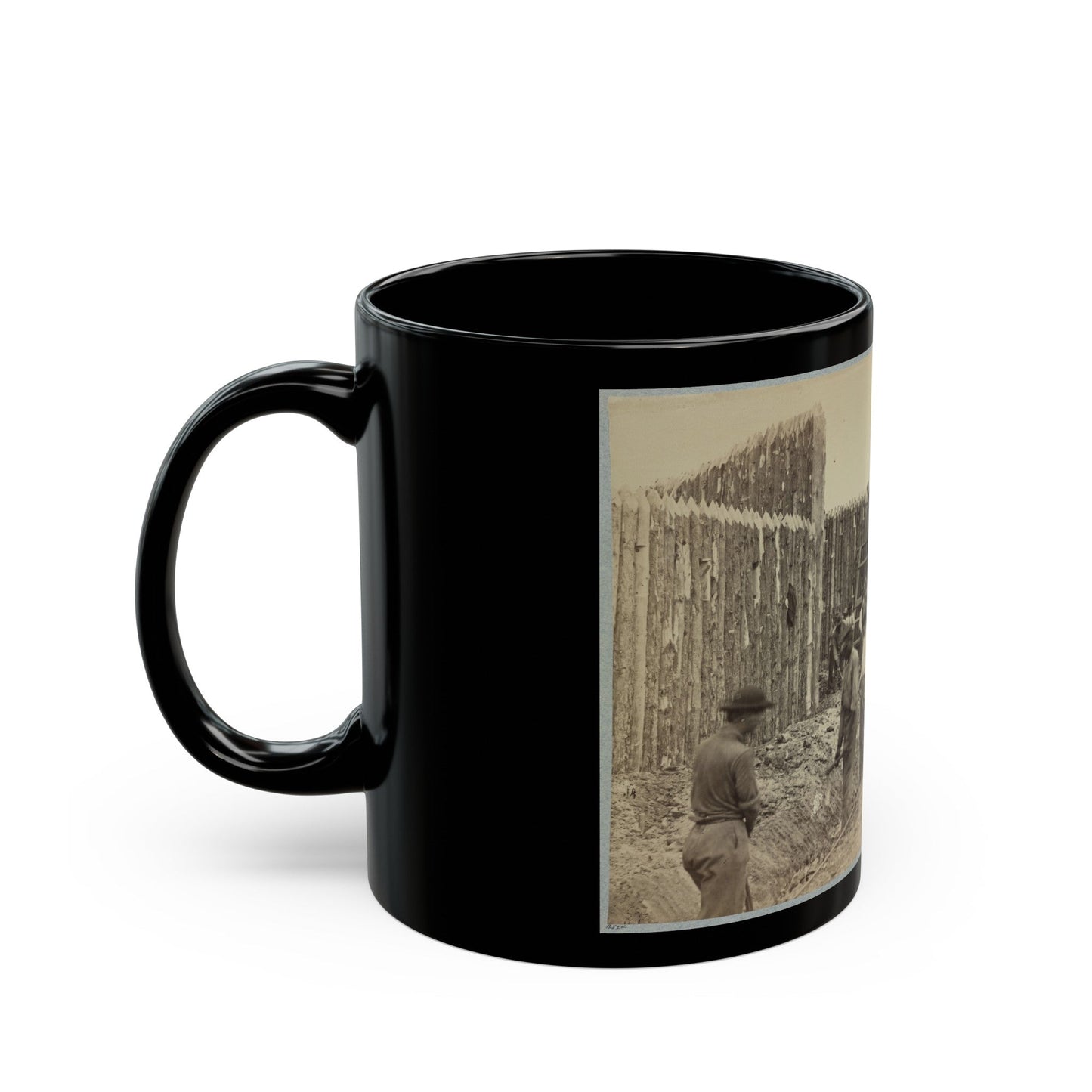 Building Stockade, Alexandria, Va.(2) (U.S. Civil War) Black Coffee Mug-The Sticker Space