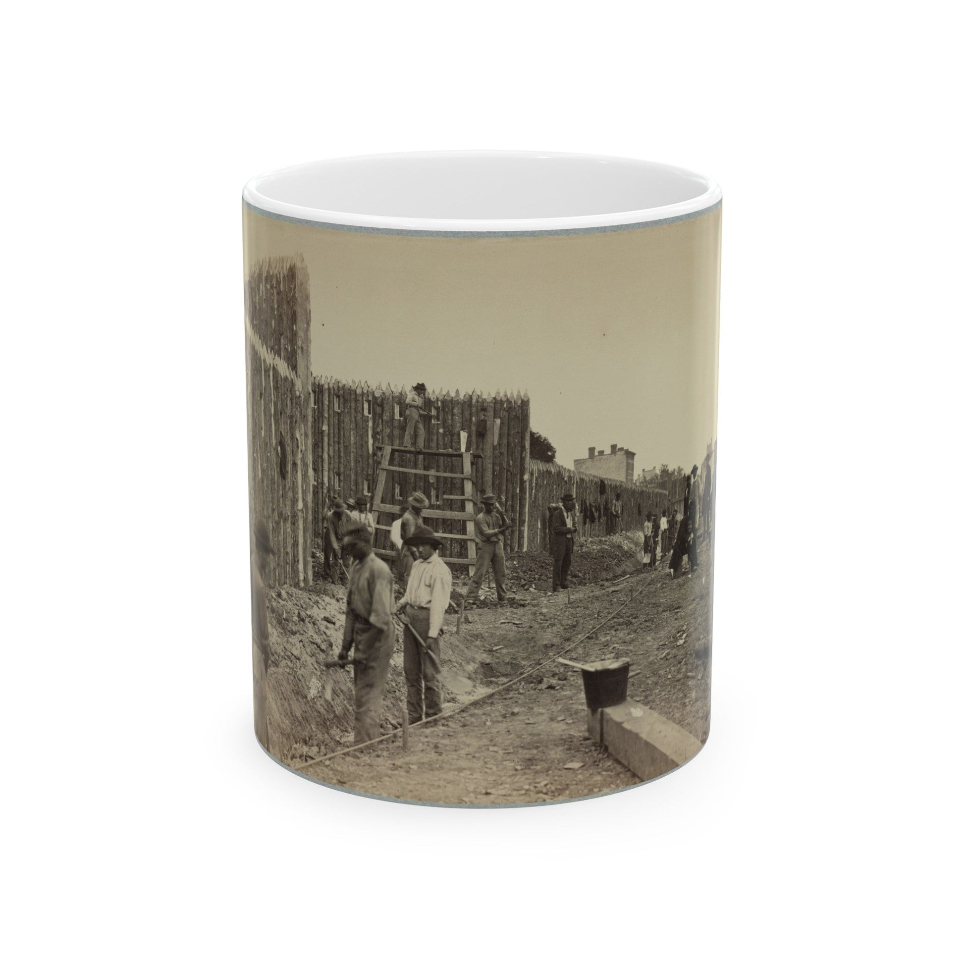 Building Stockade, Alexandria, Va.(2) (U.S. Civil War) White Coffee Mug-11oz-The Sticker Space