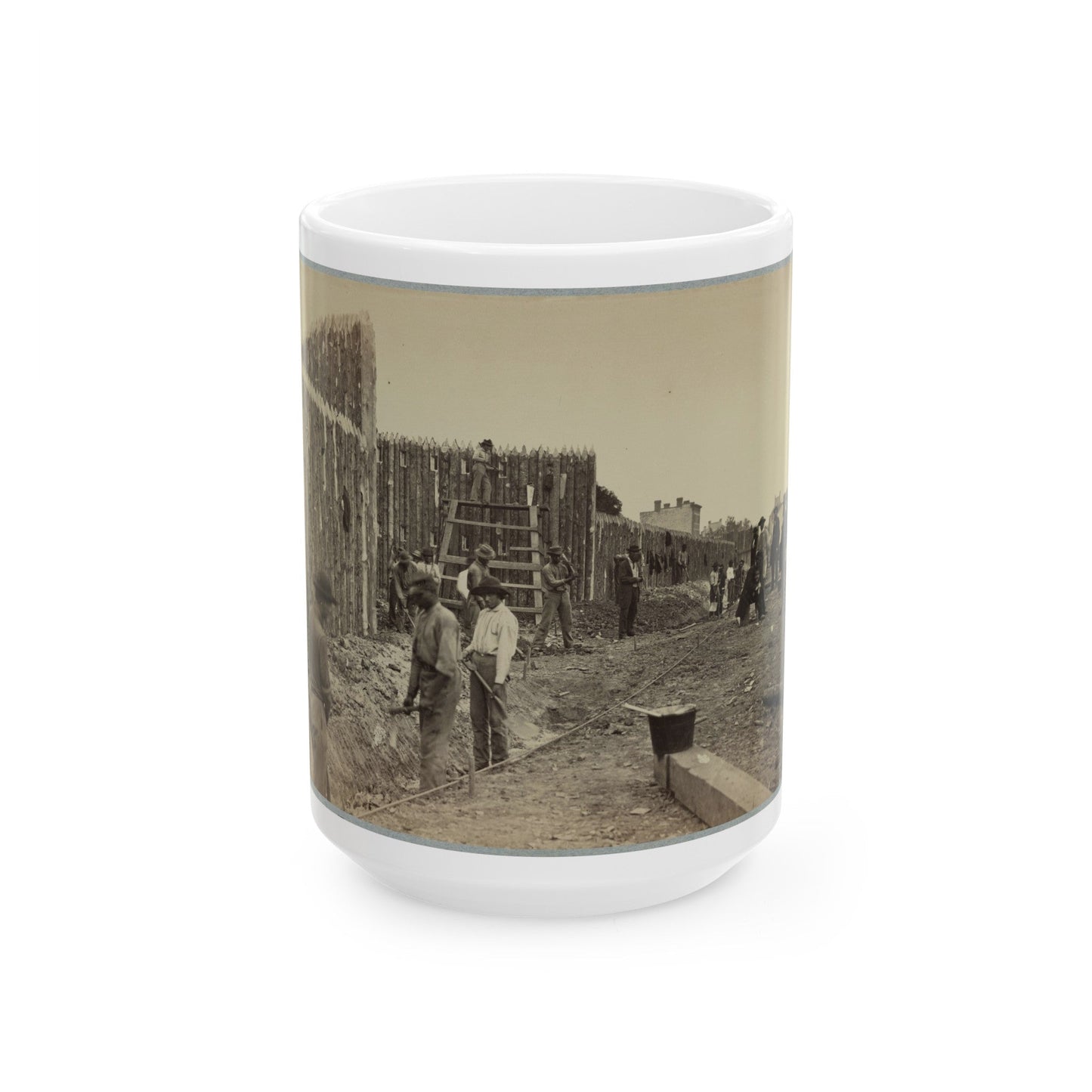 Building Stockade, Alexandria, Va.(2) (U.S. Civil War) White Coffee Mug-15oz-The Sticker Space