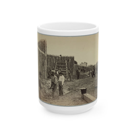 Building Stockade, Alexandria, Va.(2) (U.S. Civil War) White Coffee Mug