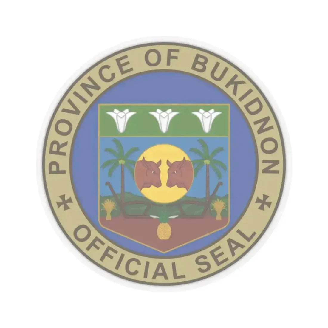Bukidnon Seal NHCP (Philippines) STICKER Vinyl Kiss-Cut Decal 2 Inch Transparent - The Sticker Space