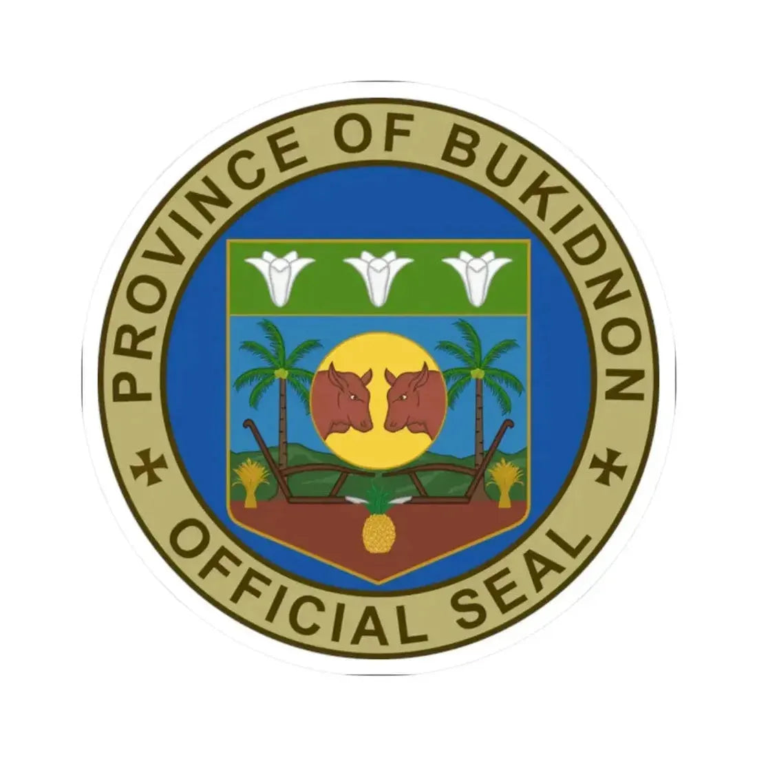 Bukidnon Seal NHCP (Philippines) STICKER Vinyl Kiss-Cut Decal 2 Inch White - The Sticker Space