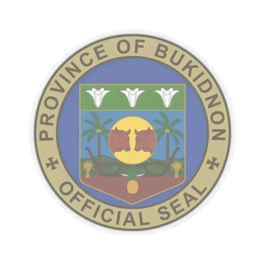 Bukidnon Seal NHCP (Philippines) STICKER Vinyl Kiss-Cut Decal 3 Inch Transparent - The Sticker Space