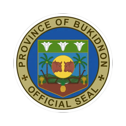 Bukidnon Seal NHCP (Philippines) STICKER Vinyl Kiss-Cut Decal 3 Inch White - The Sticker Space
