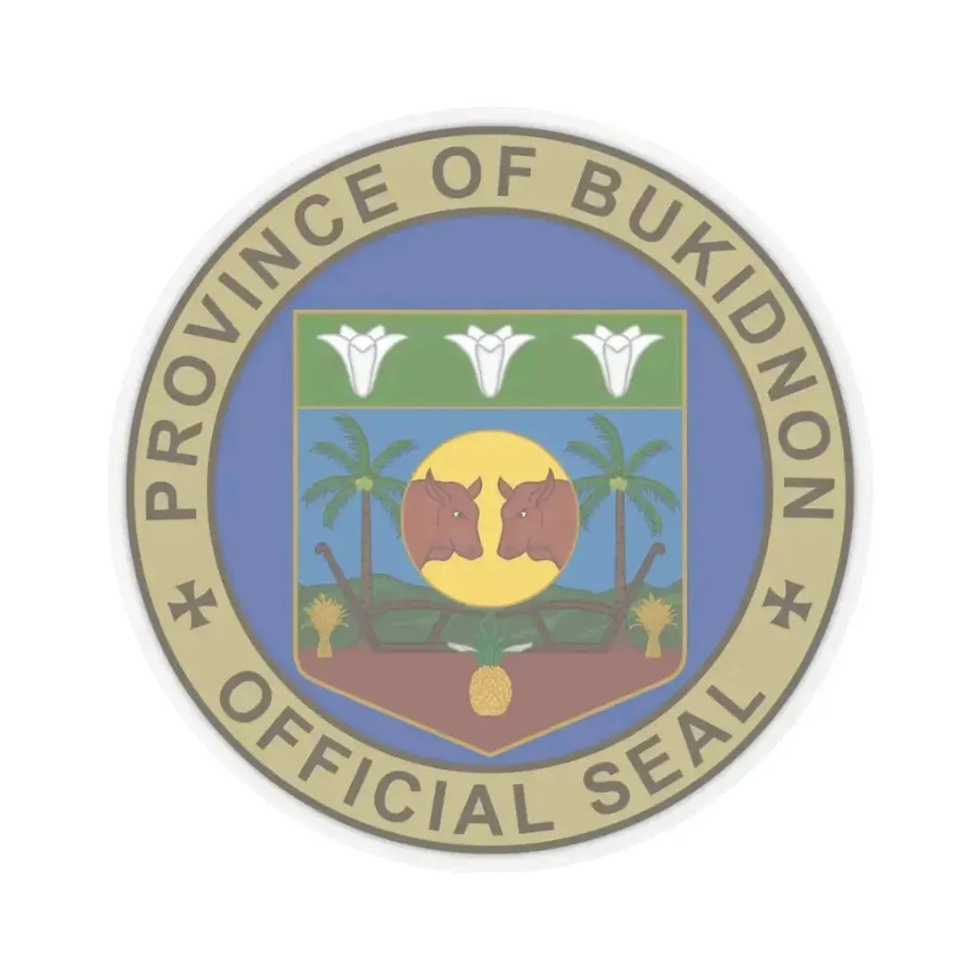 Bukidnon Seal NHCP (Philippines) STICKER Vinyl Kiss-Cut Decal 4 Inch Transparent - The Sticker Space