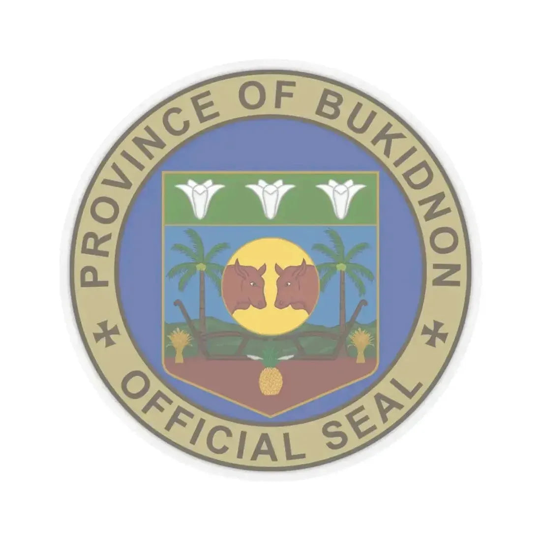 Bukidnon Seal NHCP (Philippines) STICKER Vinyl Kiss-Cut Decal 6 Inch Transparent - The Sticker Space