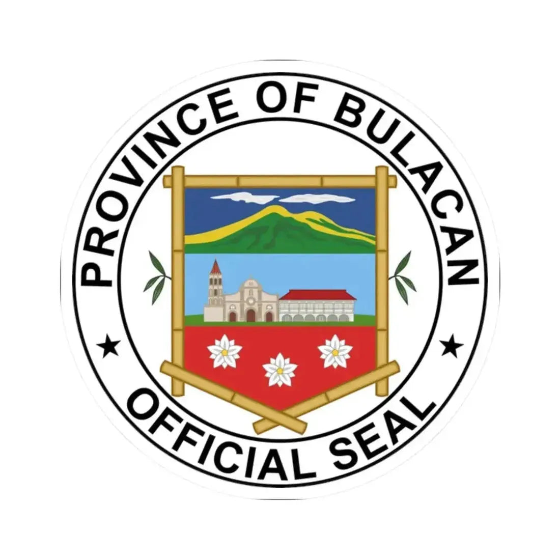 Bulacan Seal (Philippines) STICKER Vinyl Kiss-Cut Decal 2 Inch White - The Sticker Space