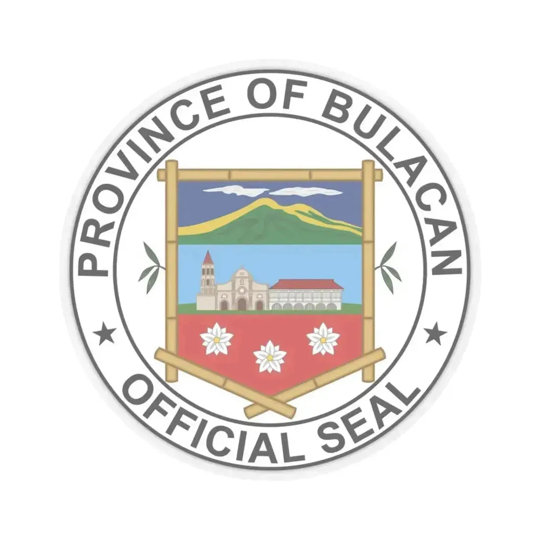 Bulacan Seal (Philippines) STICKER Vinyl Kiss-Cut Decal 3 Inch Transparent - The Sticker Space