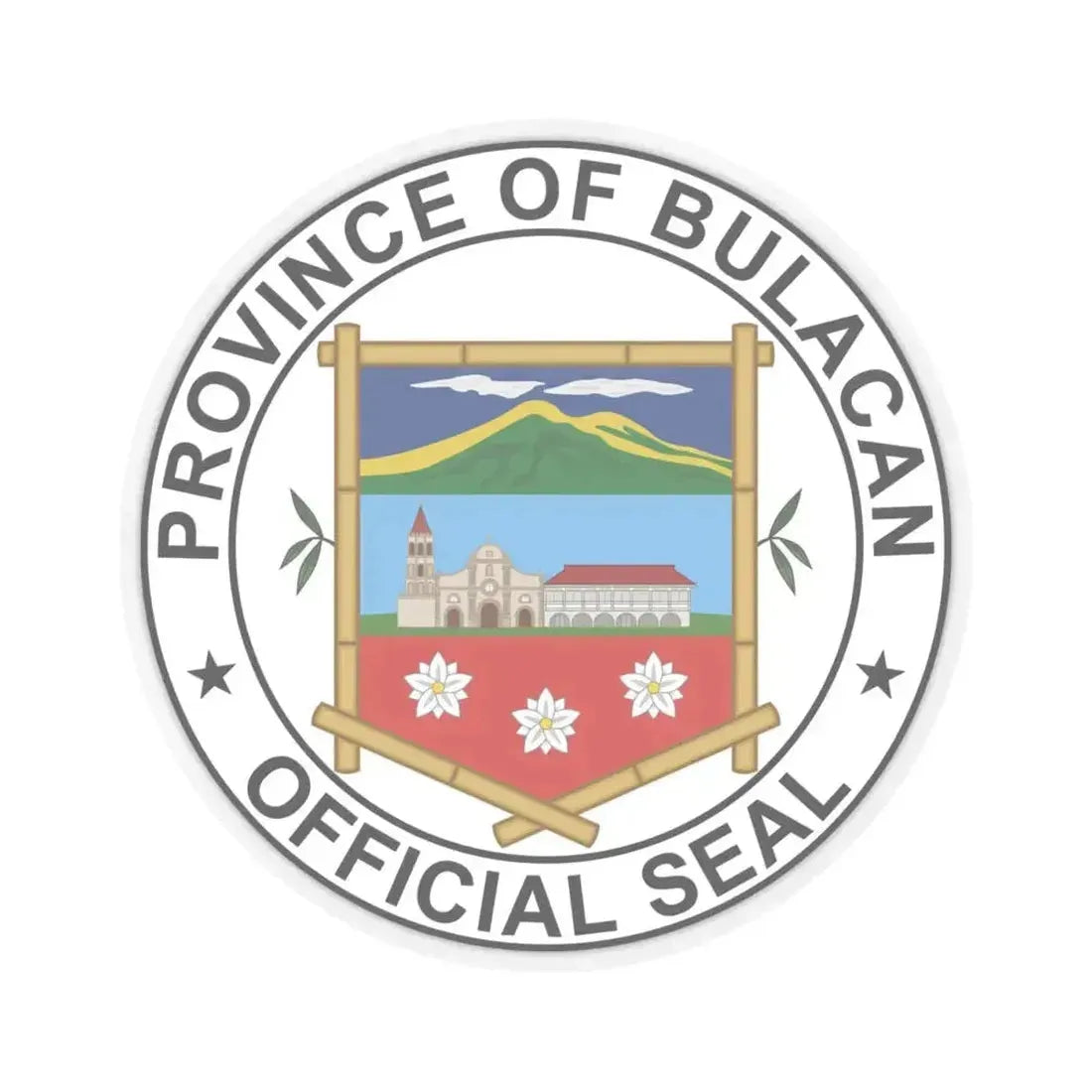 Bulacan Seal (Philippines) STICKER Vinyl Kiss-Cut Decal 4 Inch Transparent - The Sticker Space