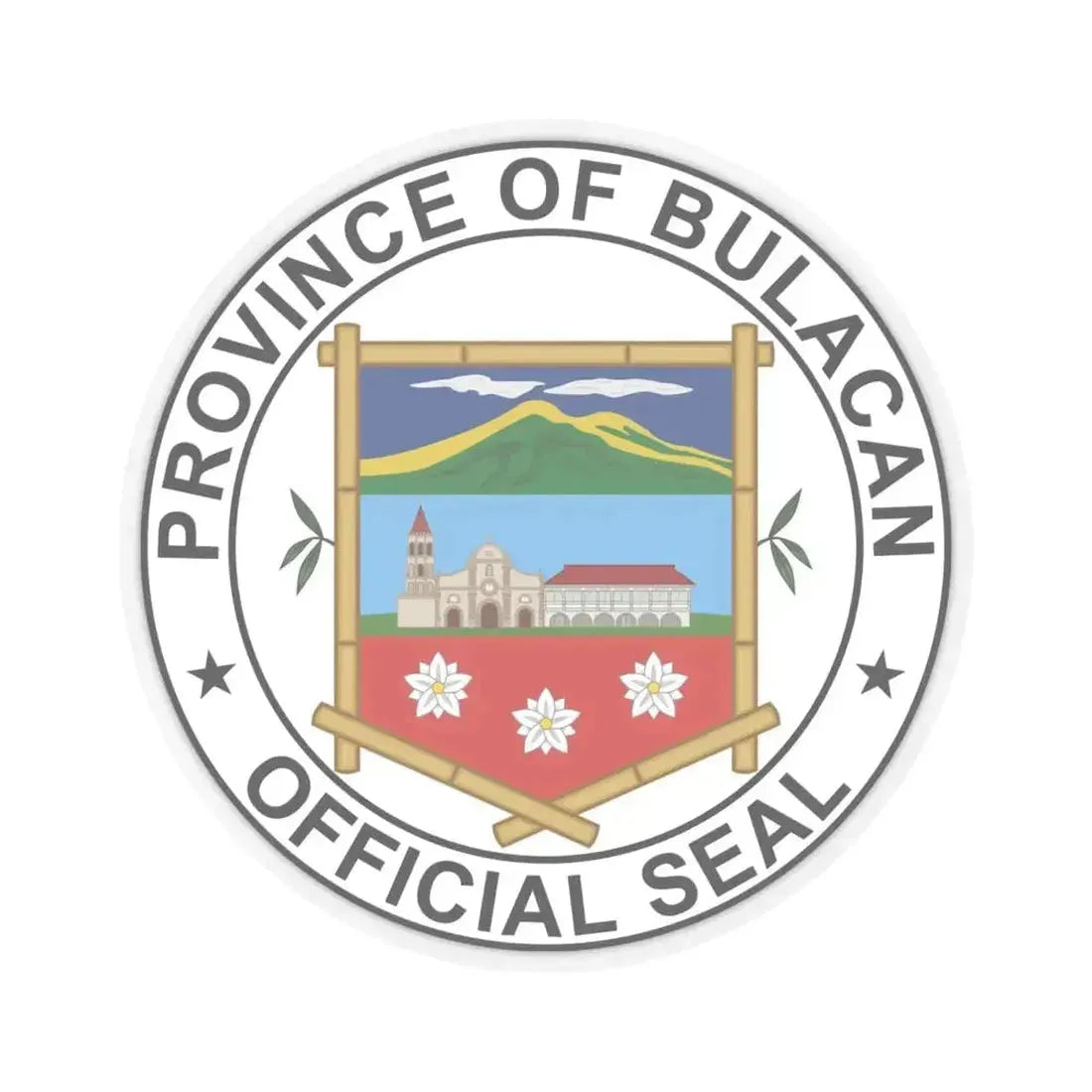 Bulacan Seal (Philippines) STICKER Vinyl Kiss-Cut Decal 6 Inch Transparent - The Sticker Space