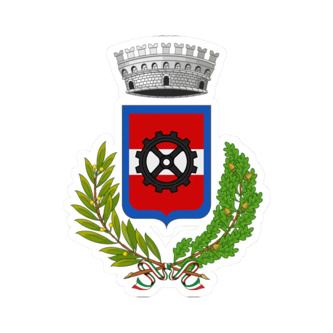 Bulciago-Stemma (Italy) (Coat of Arms) STICKER Vinyl Kiss-Cut Decal 2 Inch White - The Sticker Space