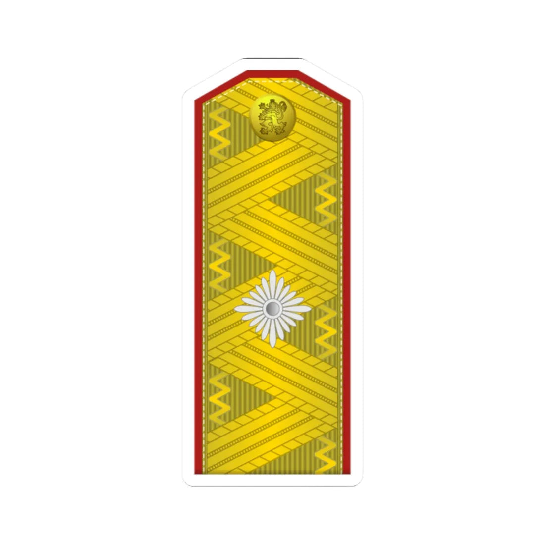Bulgaria Army OF 6 (Bulgaria) (Military Rank) STICKER Vinyl Kiss-Cut Decal 2 Inch White - The Sticker Space