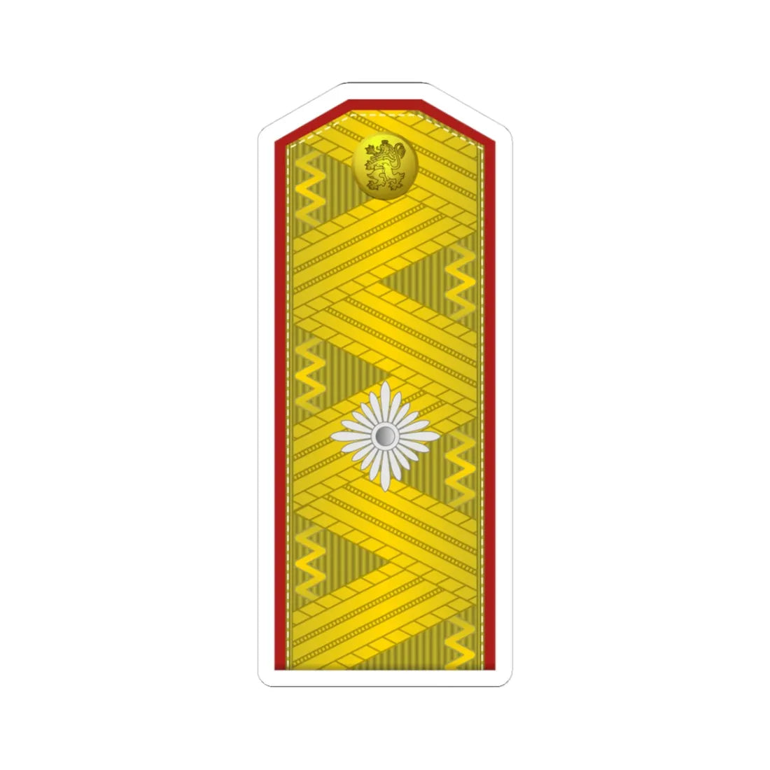 Bulgaria Army OF 6 (Bulgaria) (Military Rank) STICKER Vinyl Kiss-Cut Decal 3 Inch White - The Sticker Space