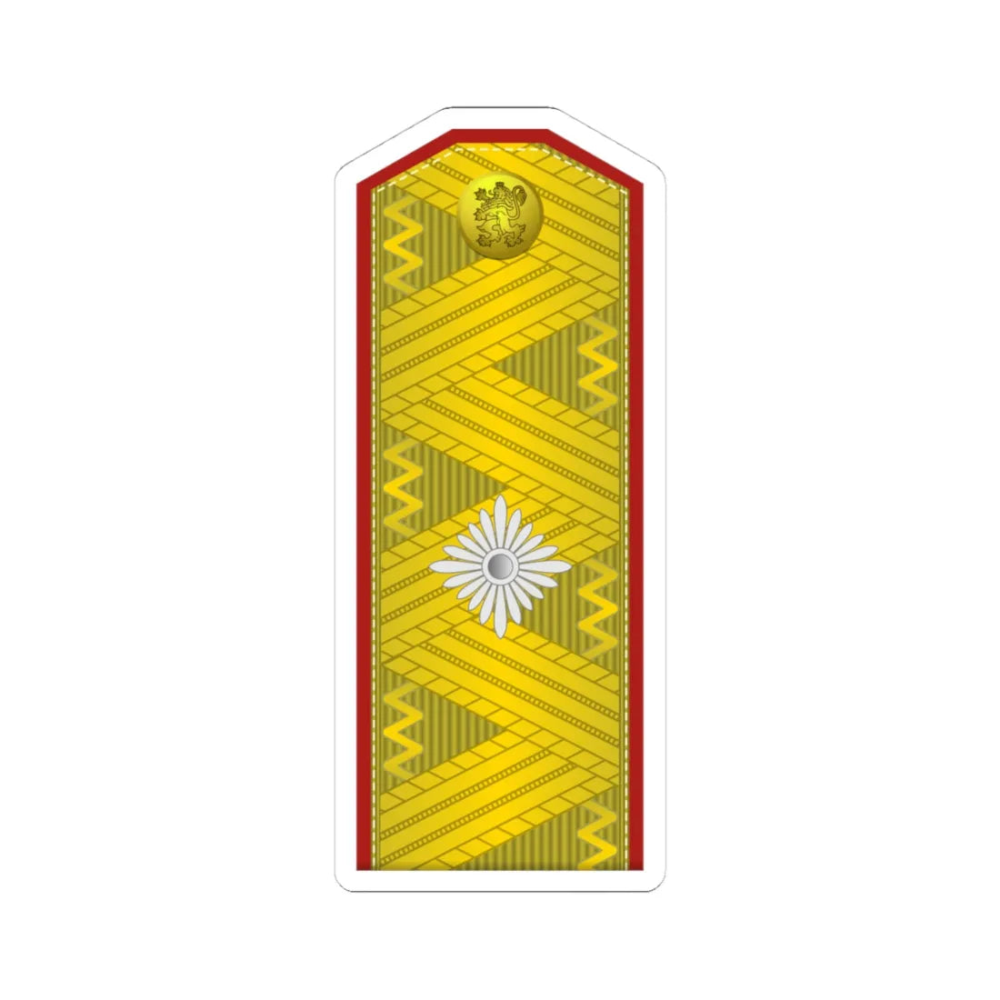 Bulgaria Army OF 6 (Bulgaria) (Military Rank) STICKER Vinyl Kiss-Cut Decal 4 Inch White - The Sticker Space