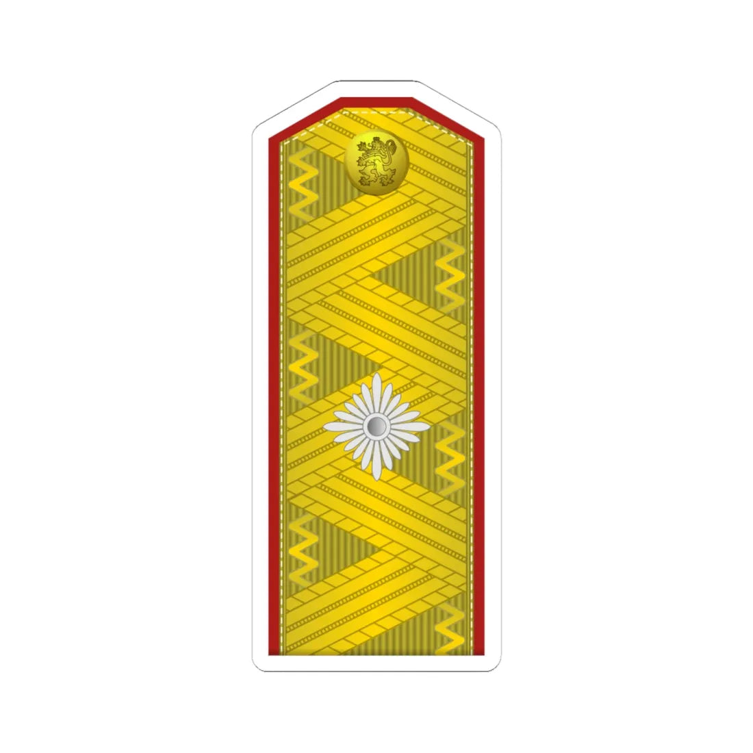 Bulgaria Army OF 6 (Bulgaria) (Military Rank) STICKER Vinyl Kiss-Cut Decal 6 Inch White - The Sticker Space