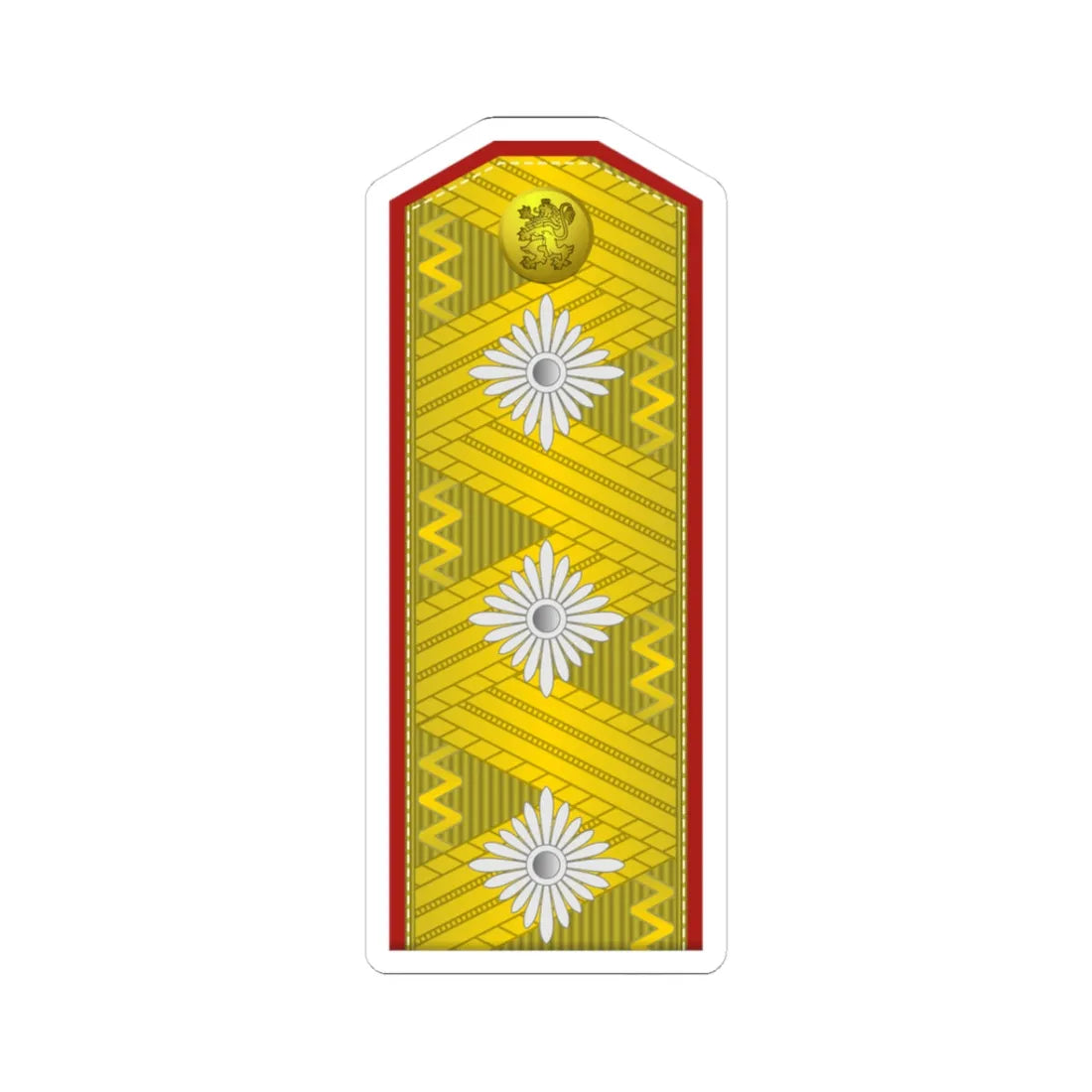 Bulgaria Army OF 8 (Bulgaria) (Military Rank) STICKER Vinyl Kiss-Cut Decal 3 Inch White - The Sticker Space