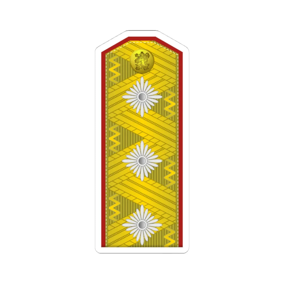 Bulgaria Army OF 8 (Bulgaria) (Military Rank) STICKER Vinyl Kiss-Cut Decal 4 Inch White - The Sticker Space