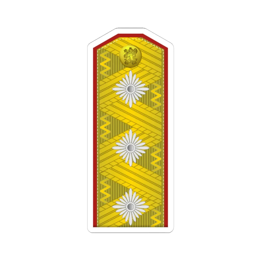 Bulgaria Army OF 8 (Bulgaria) (Military Rank) STICKER Vinyl Kiss-Cut Decal 6 Inch White - The Sticker Space