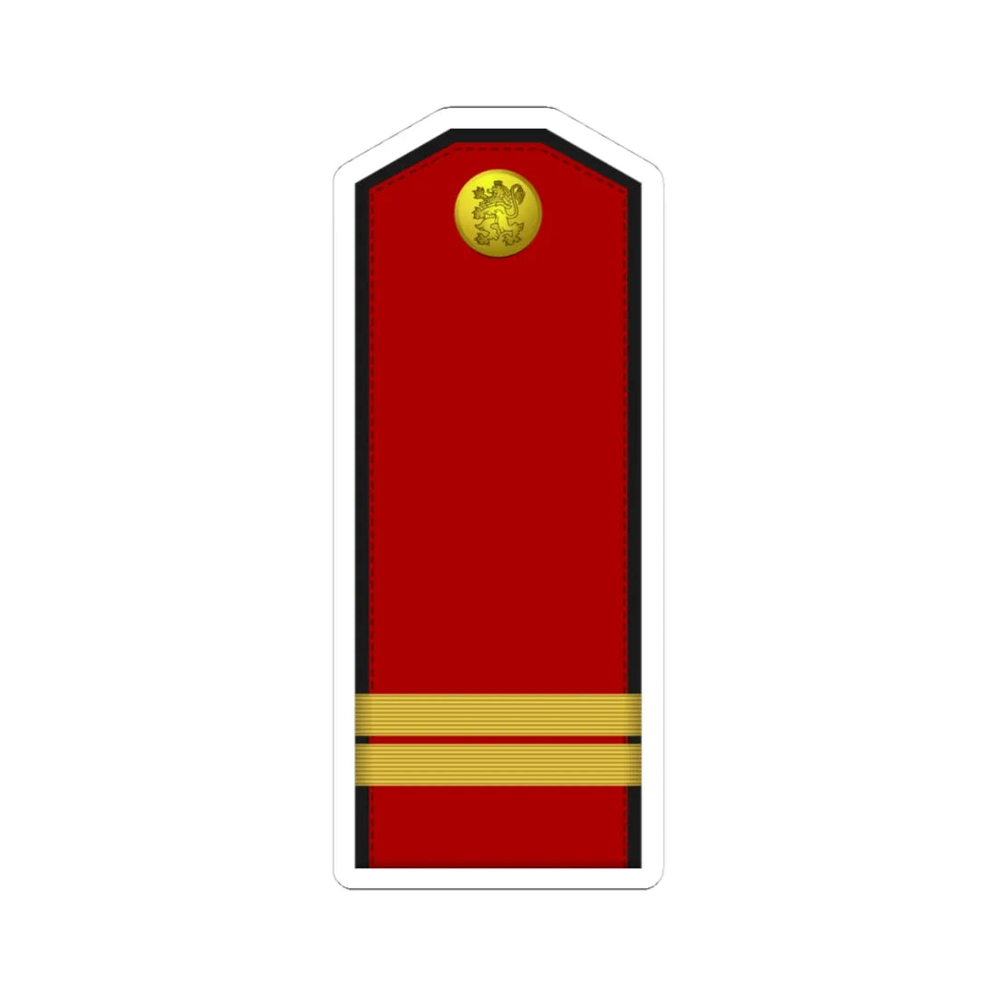 Bulgaria Army OR 5 (Bulgaria) (Military Rank) STICKER Vinyl Kiss-Cut Decal 4 Inch White - The Sticker Space