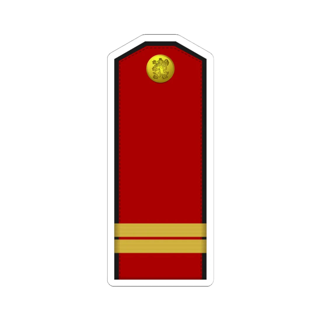 Bulgaria Army OR 5 (Bulgaria) (Military Rank) STICKER Vinyl Kiss-Cut Decal 6 Inch White - The Sticker Space