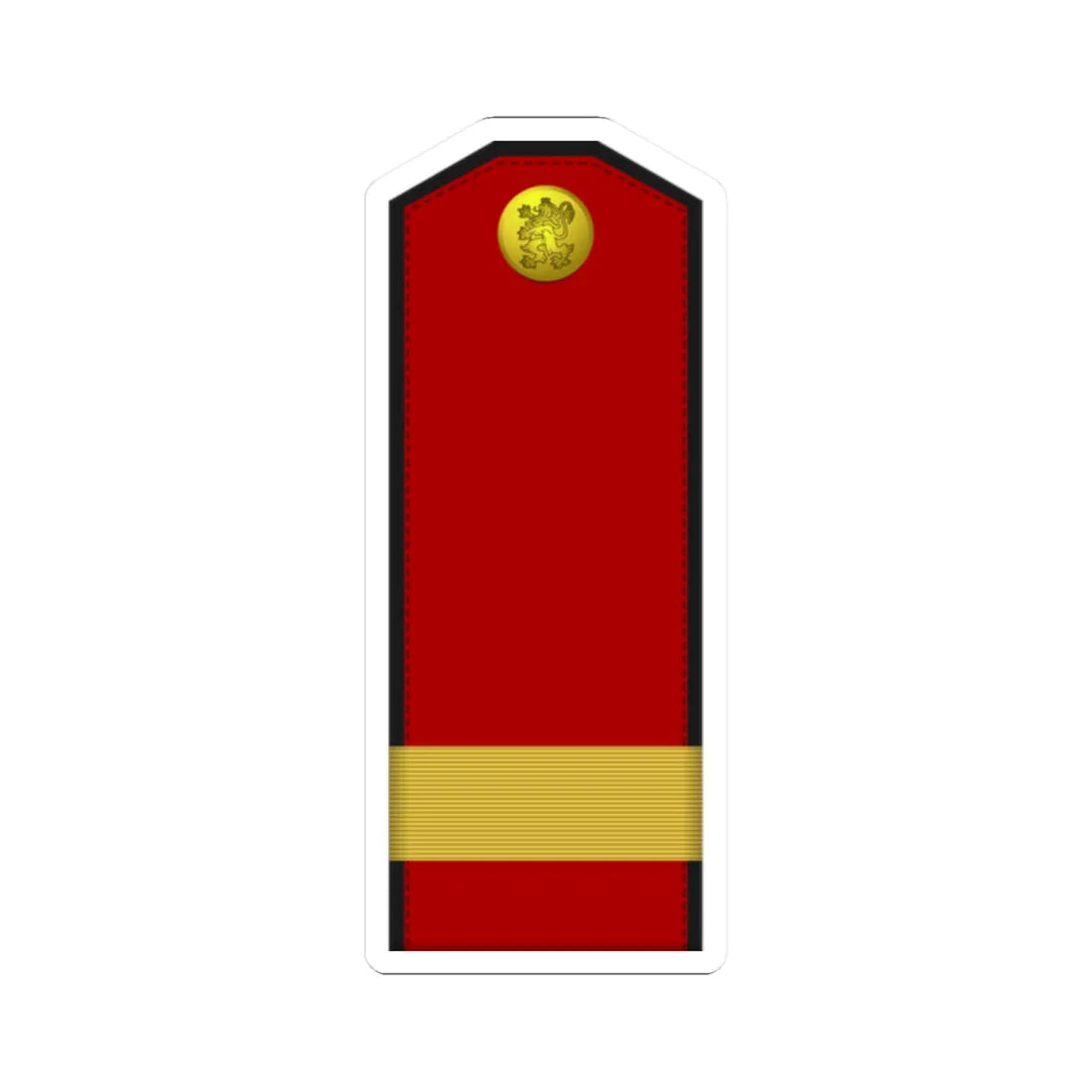 Bulgaria Army OR 7 (Bulgaria) (Military Rank) STICKER Vinyl Kiss-Cut Decal 2 Inch White - The Sticker Space