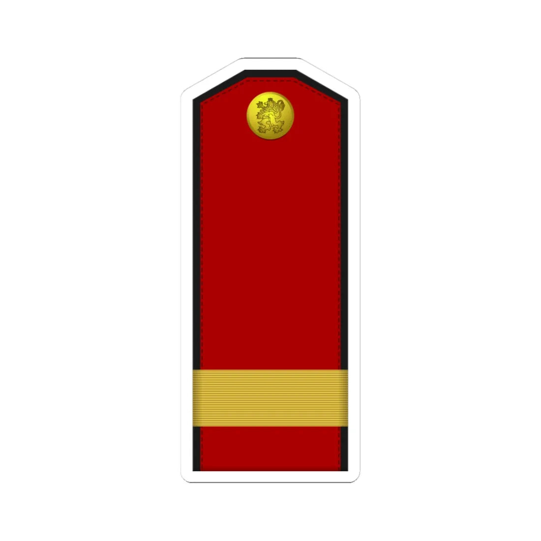 Bulgaria Army OR 7 (Bulgaria) (Military Rank) STICKER Vinyl Kiss-Cut Decal 3 Inch White - The Sticker Space