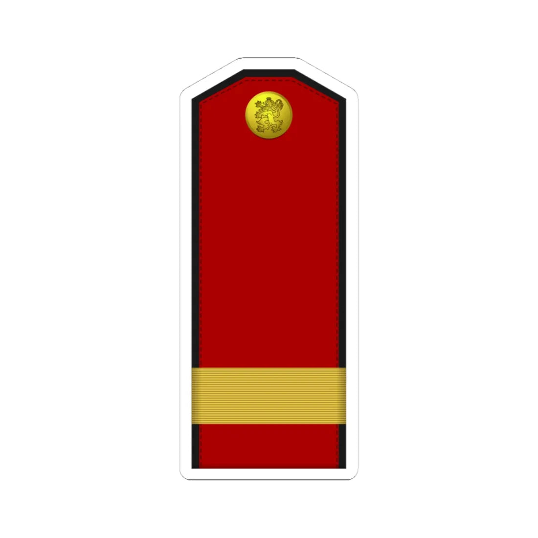 Bulgaria Army OR 7 (Bulgaria) (Military Rank) STICKER Vinyl Kiss-Cut Decal 4 Inch White - The Sticker Space