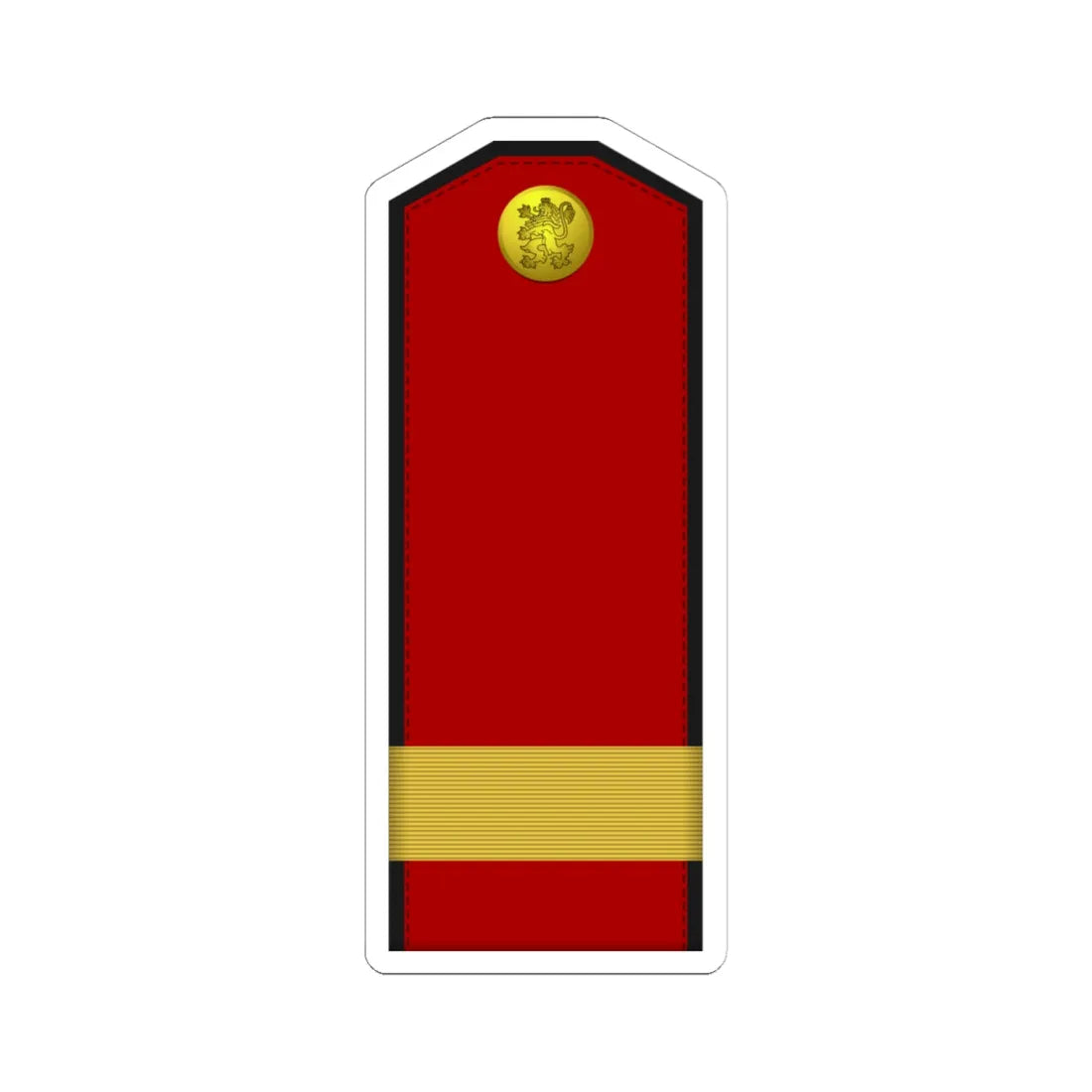 Bulgaria Army OR 7 (Bulgaria) (Military Rank) STICKER Vinyl Kiss-Cut Decal 6 Inch White - The Sticker Space