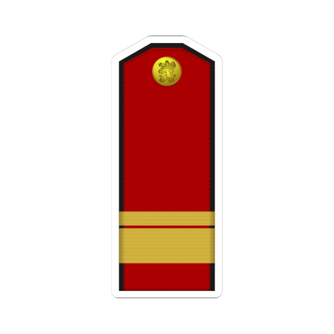 Bulgaria Army OR 8 (Bulgaria) (Military Rank) STICKER Vinyl Kiss-Cut Decal 3 Inch White - The Sticker Space