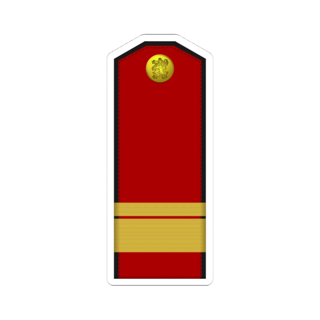 Bulgaria Army OR 8 (Bulgaria) (Military Rank) STICKER Vinyl Kiss-Cut Decal 4 Inch White - The Sticker Space